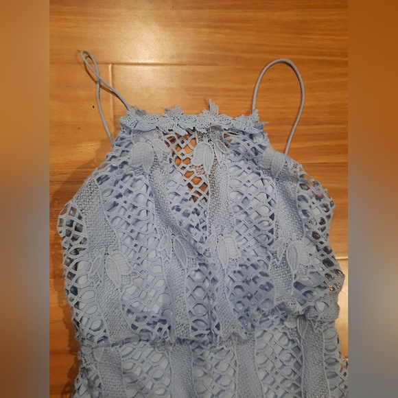 Pale blue midi dress - Picture 2 of 4